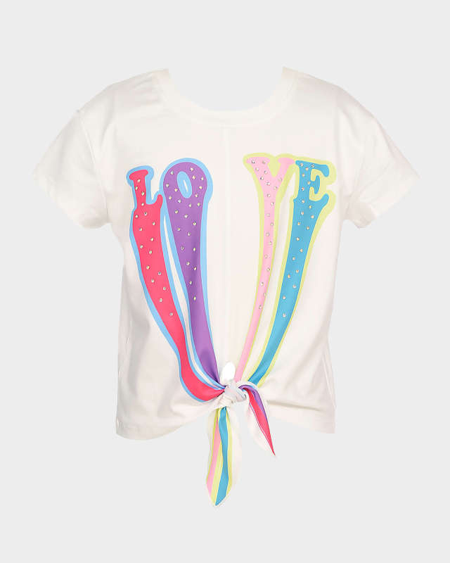 Girl's Love Beaded Graphic T-Shirt, Size 4-14